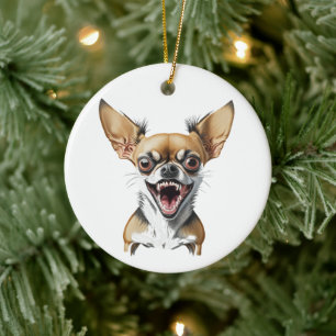 Personalisiert Gemein Chihuahua   Funny Dogs Keramik Ornament