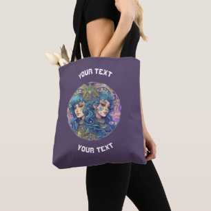 PERSONALISIERT GEMINI ZODIAC SIGN TASCHE
