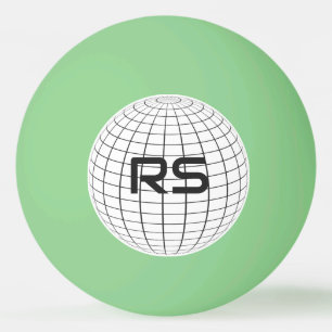 Personalisiert Geometrische Globe Monogram-Golfbäl Tischtennisball