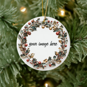 Personalisiert gerahmt keramik ornament