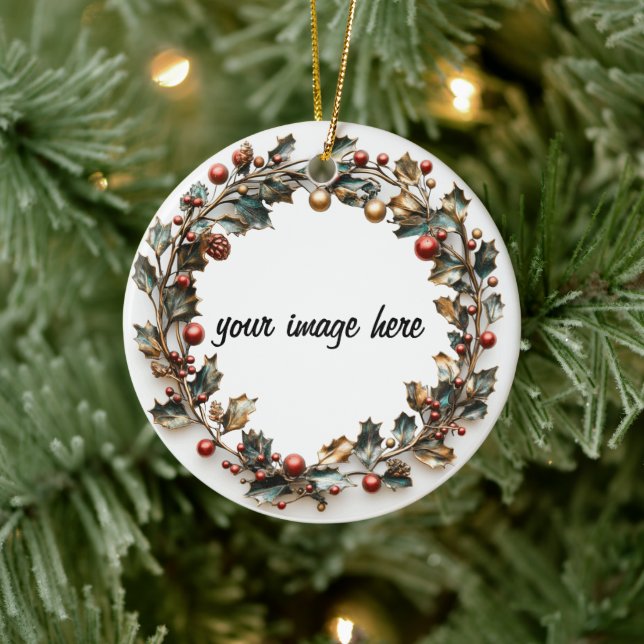 Personalisiert gerahmt keramik ornament (Baum)