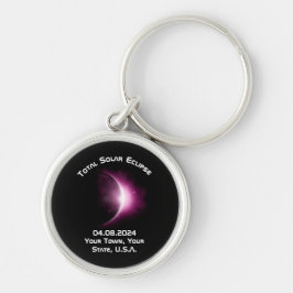 Personalisiert GESAMT SOLAR ECLIPSE 2024 Souvenir Schlüsselanhänger