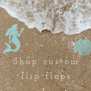 personalisiert, Geschenk für sie, Strand, Geburtst Flip Flops