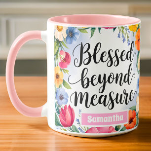 Personalisiert gesegnet jenseits der Messgröße Chr Tasse