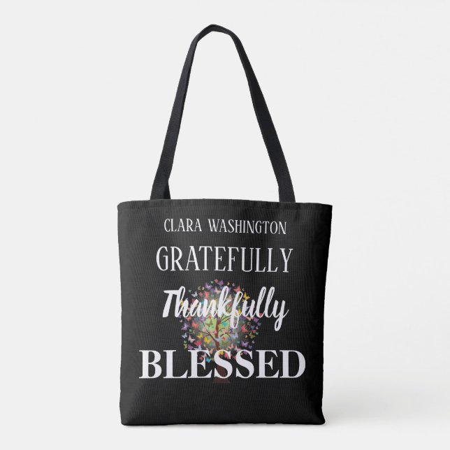 Personalisiert gesegnete Tote-Tasche Tasche (Rückseite)