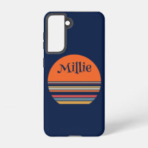 Personalisiert gestreifter Retro-Sonnenuntergang