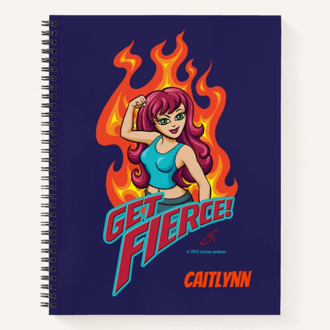 Personalisiert Get Fierce Girl Notizbuch (Vorderseite)