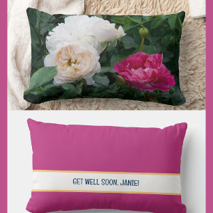 Personalisiert Get Well bald Coworker Friend Rose Lendenkissen