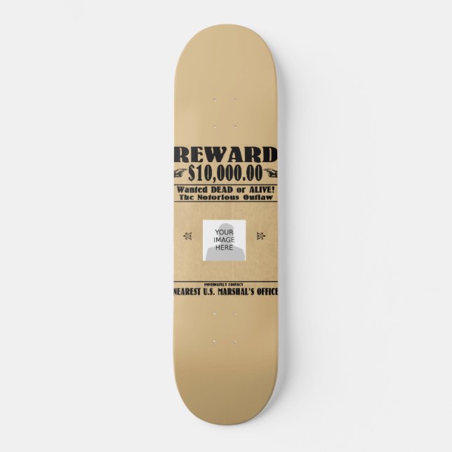 Personalisiert Gewollt Dead oder Alive-Skateboard Skateboard (Vorderseite)
