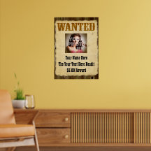 Personalisiert Gewollt Old-Time-Foto-Poster