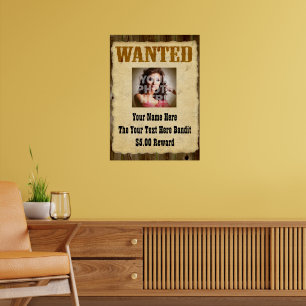 Personalisiert Gewollt Old-Time-Foto-Poster Poster