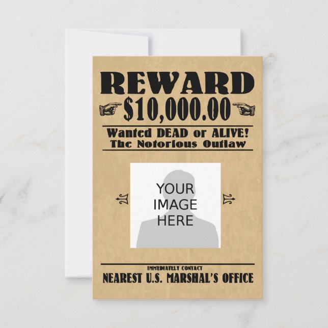 Personalisiert Gewollt Tote oder Lebende (Vorderseite)