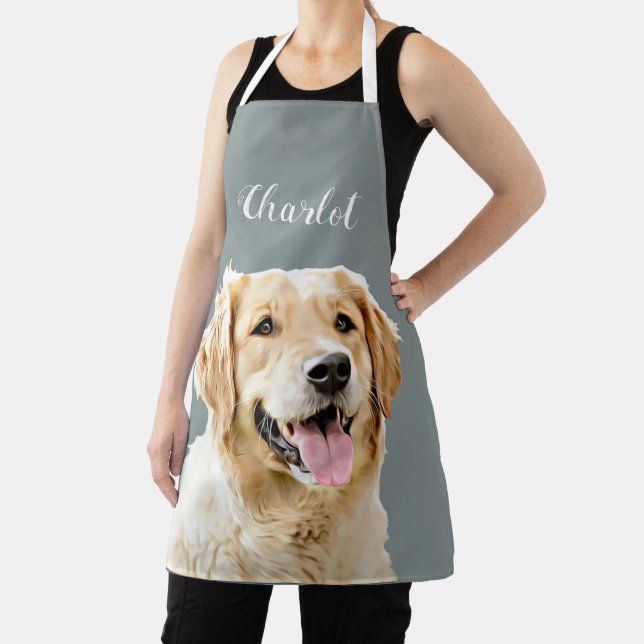 Personalisiert Gezeichnet Golden Retriever Hund Schürze (InSitu)