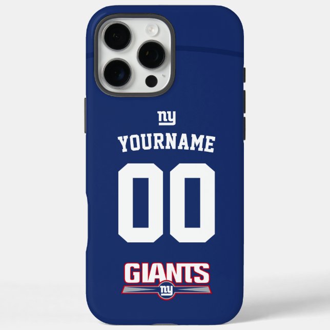 Personalisiert Giants Jersey American Football iPhone 16 Pro Max Hülle (Rückseite)