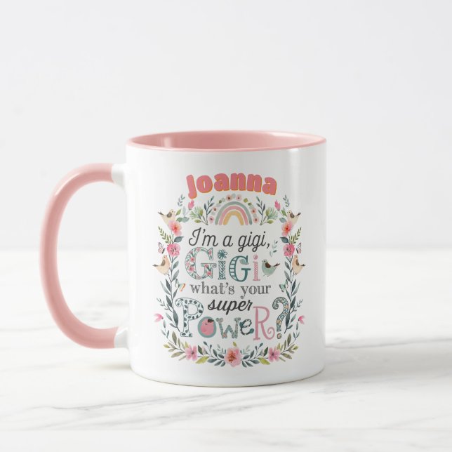 Personalisiert GIGI Mütter Tag Geburtstag Weihnach Tasse (Links)