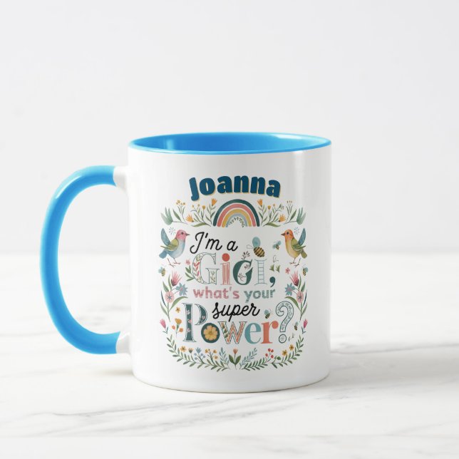 Personalisiert GIGI Mütter Tag Geburtstag Weihnach Tasse (Links)