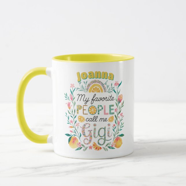 Personalisiert GIGI Mütter Tag Geburtstag Weihnach Tasse (Links)