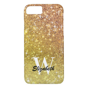 Personalisiert Girl-Gold-Glitzer-Glitzern Monogram Case-Mate iPhone Hülle