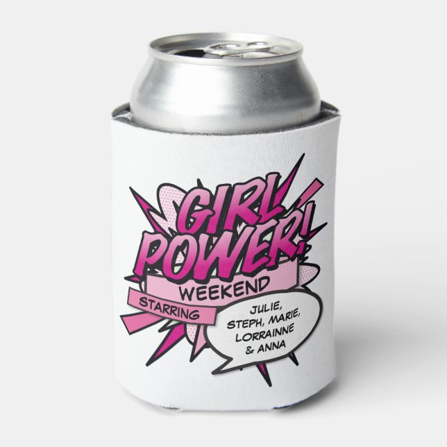 Personalisiert GIRL POWER Girls Weekend Dosenkühler (Kanne Vorderseite)