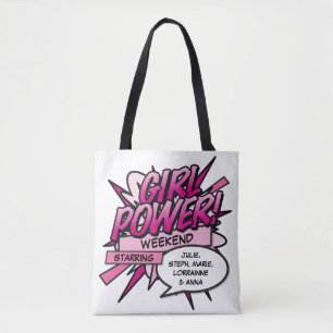 Personalisiert GIRL POWER Girls Weekend Tasche