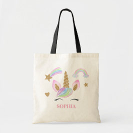 Personalisiert Girl Unicorn Magischer Regenbogen N Tragetasche