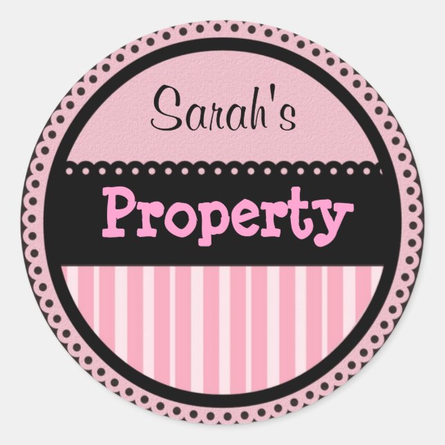 Personalisiert Girlie Stickers (Vorderseite)