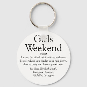 Personalisiert Girls Weekend Definition Foto Schlüsselanhänger
