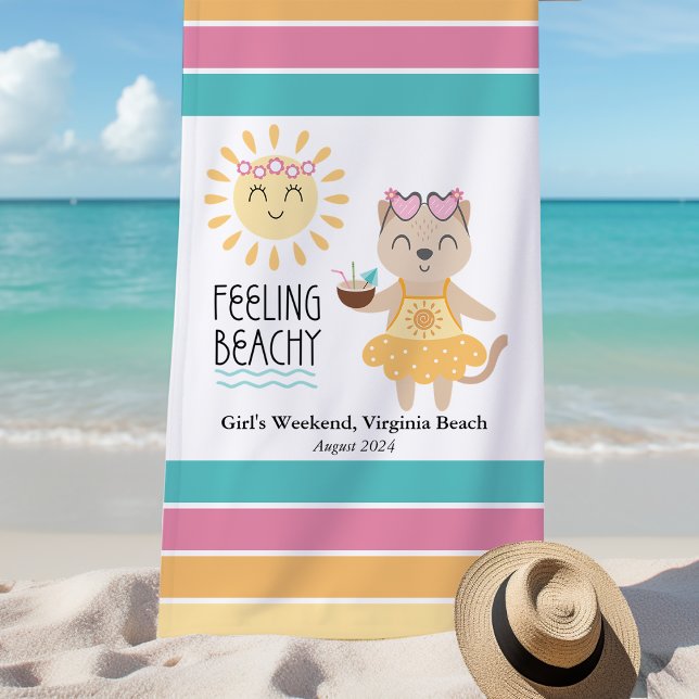 Personalisiert Girls Weekend Gefühl Beachy Strandtuch (Von Creator hochgeladen)