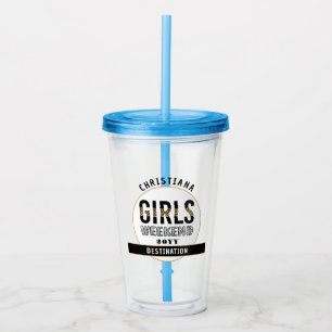 Personalisiert Girls Weekend Girls Tour Acryltrinkbecher