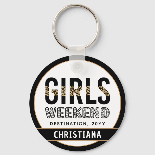 Personalisiert Girls Weekend Girls Tour Schlüsselanhänger (Vorderseite)