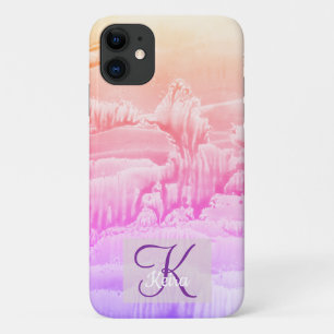 Personalisiert Girly Blue Mit Monogramm Abstrakte Case-Mate iPhone Hülle