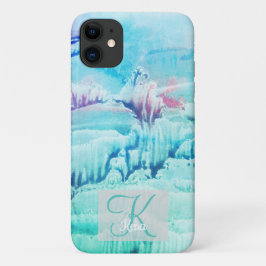 Personalisiert Girly Blue Mit Monogramm Türkis Case-Mate iPhone Hülle