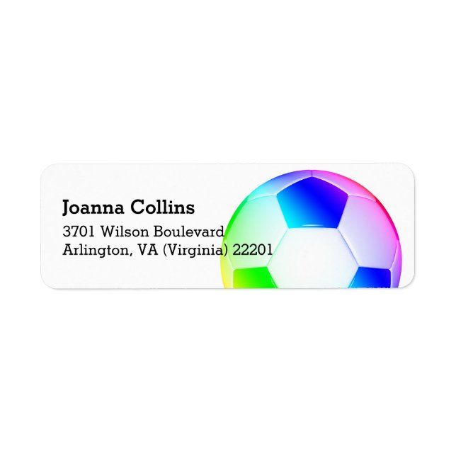 Personalisiert Girly Colorful Soccer | Fußball (Vorne)