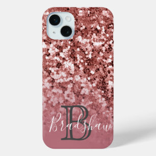 Personalisiert Girly Rose Gold Glitzer Case-Mate iPhone Hülle