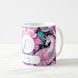 Personalisiert Girly Unicorn Fantasy-Geschenk Kaffeetasse