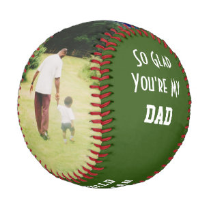 Personalisiert GLAD DU BIST MEIN VATER 2 Foto GRÜN Baseball