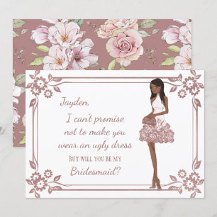 Personalisiert Glam Girl Bridesmaid Vorschlag Einladung