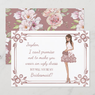 Personalisiert Glam Girl Bridesmaid Vorschlag Einladung