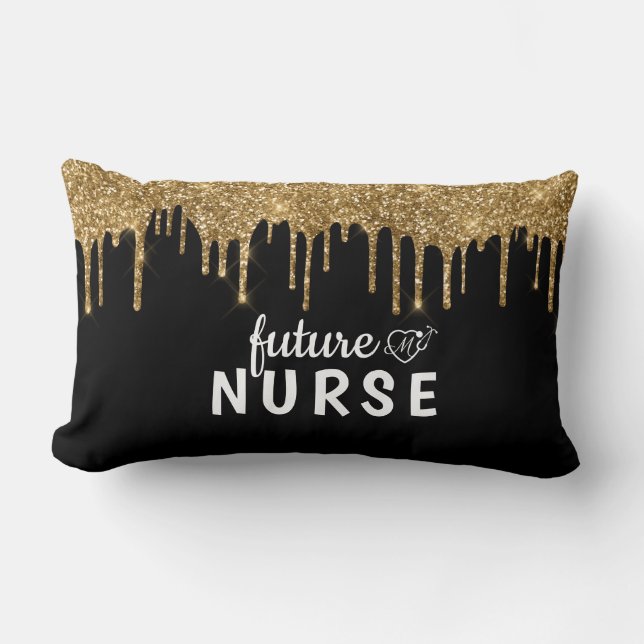 Personalisiert Glam Nurse Lumbar Pillow Lendenkissen (Vorderseite)