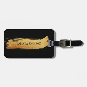 Personalisiert Glam Schwarz Goldene Malerei Gepäck Gepäckanhänger