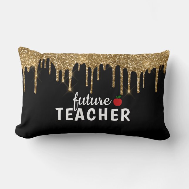 Personalisiert Glam Teacher Lendenkissen (Vorderseite)