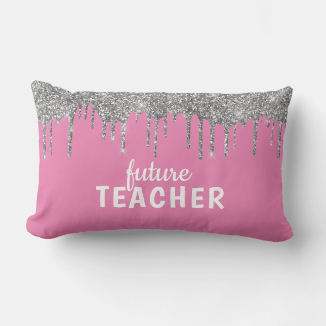 Personalisiert Glam Teacher Lendenkissen (Vorderseite)