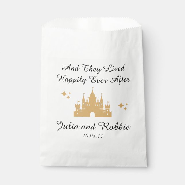 Personalisiert glücklich je nach Hochzeit Geschenktütchen (Vorderseite)