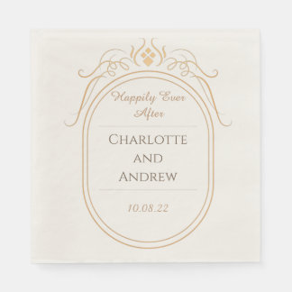 Personalisiert glücklich je nach Hochzeit Serviette