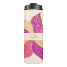 Personalisiert glückliche Blume Thermal Tumbler Thermosbecher
