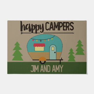 Personalisiert glückliche Campers Namen Doormat Fußmatte