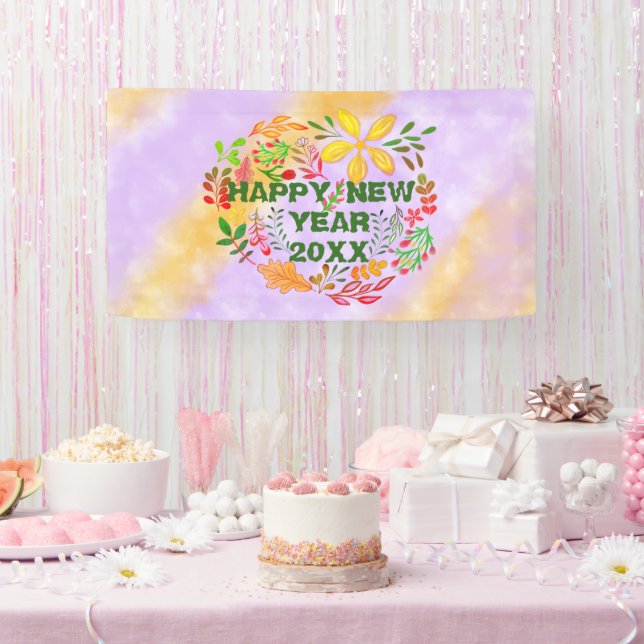 PERSONALISIERT GLÜCKLICHES NEUES JAHR 20XX BANNER (Party)