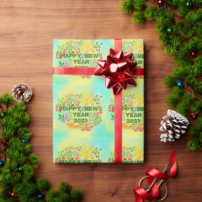 PERSONALISIERT GLÜCKLICHES NEUES JAHR 20XX GESCHENKPAPIER (Feiertagsgeschenk)