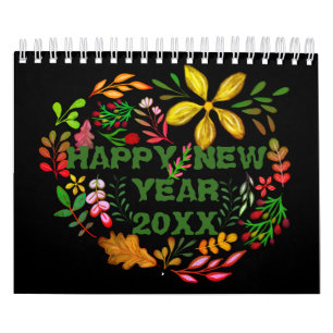 PERSONALISIERT GLÜCKLICHES NEUES JAHR 20XX KALENDER