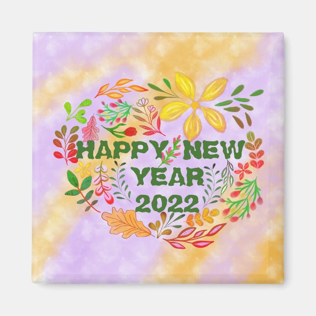 PERSONALISIERT GLÜCKLICHES NEUES JAHR 20XX MAGNET (Vorne)